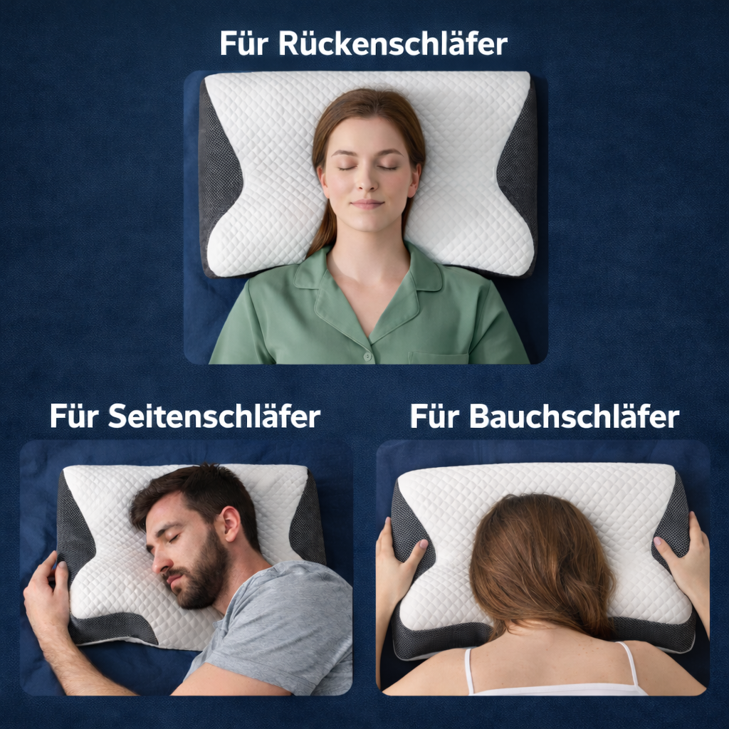 Ergonomisches Nackenkissen - Spürbar ab der ersten Nacht
